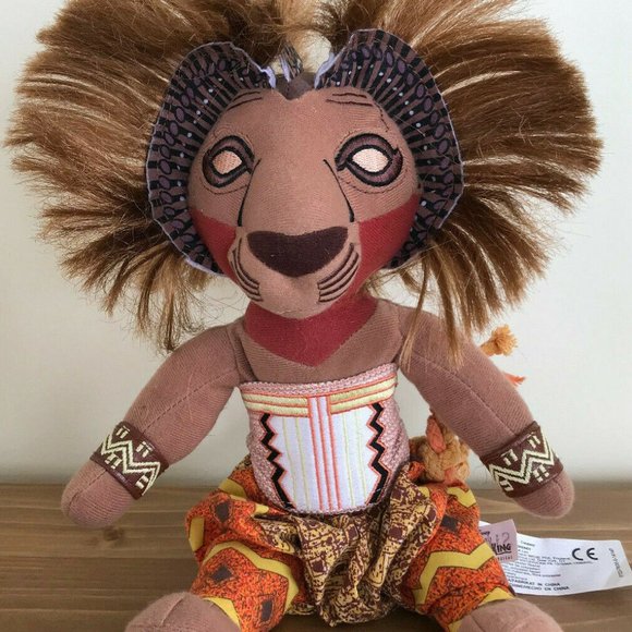 Walt Disney Lion King Simba (Broadway Musical) Stuffed Toy Plush Animal 10" - Picture 1 of 6